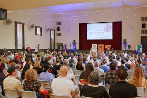 packed town hall national commemoration of the apology to the stolen generation