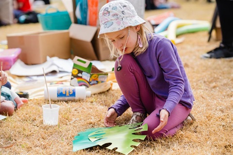 young person painting