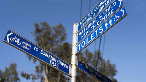 Directional street signs
