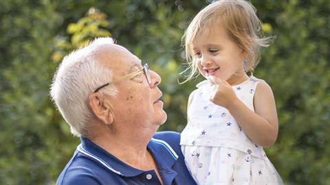 grandfather and granddaughter