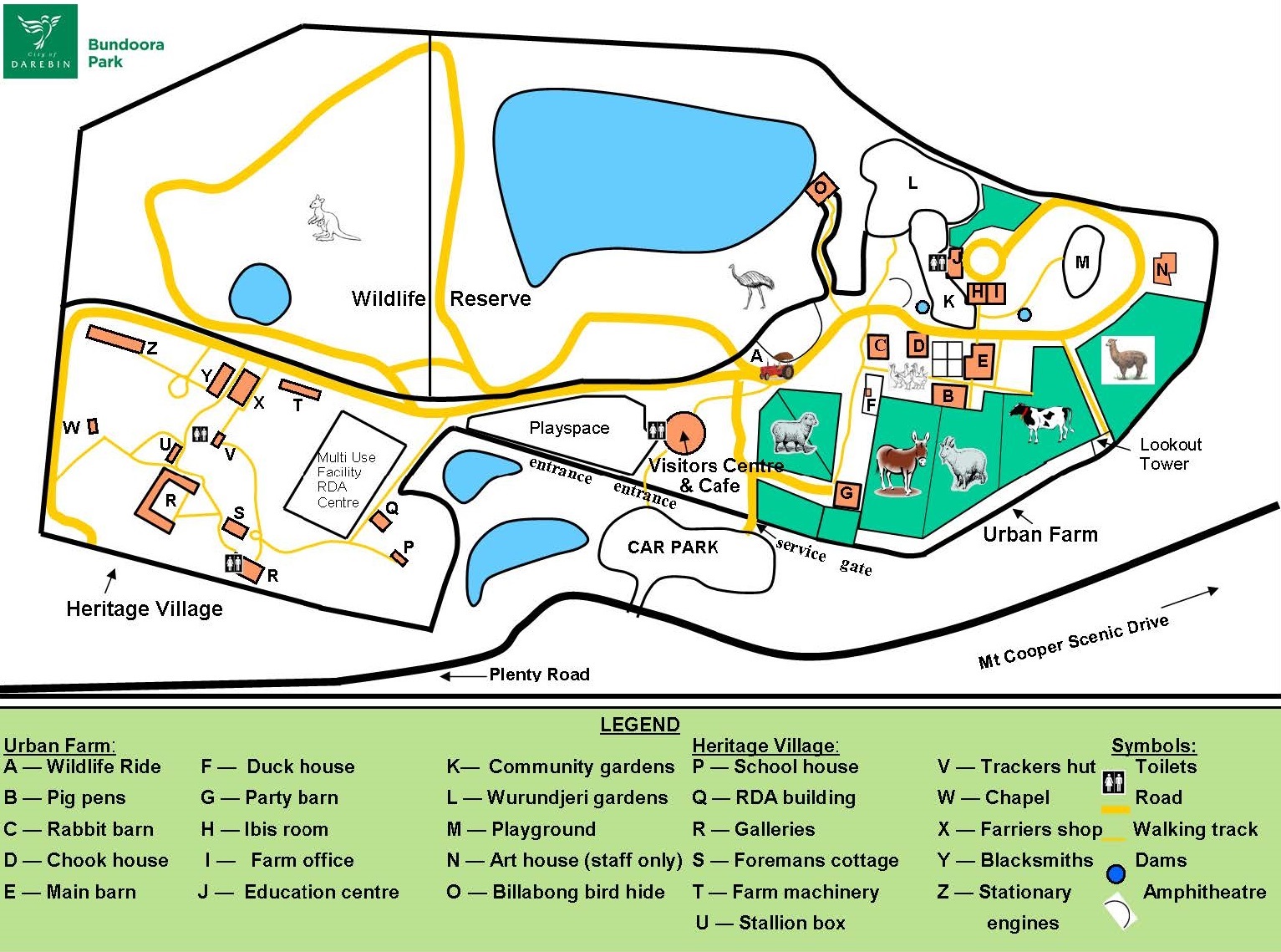 Bundoora Park Farm Map.jpg